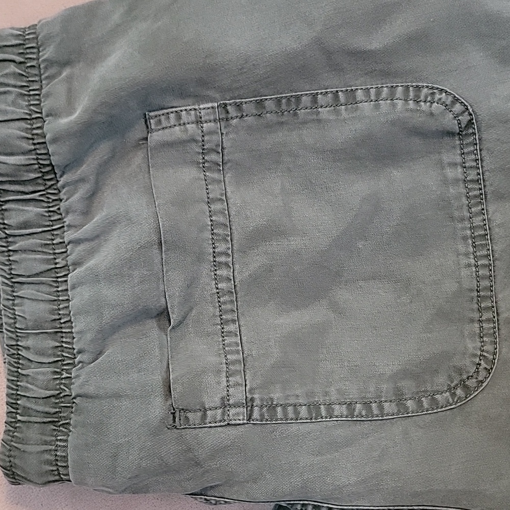 Velvet Heart Olive Green Tencel Pull-On Cargo Jogger Ankle Pants Size XL EUC - Picture 2 of 14